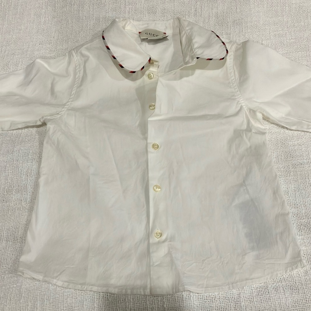 Gucci White Button Down Shirt Classic Design